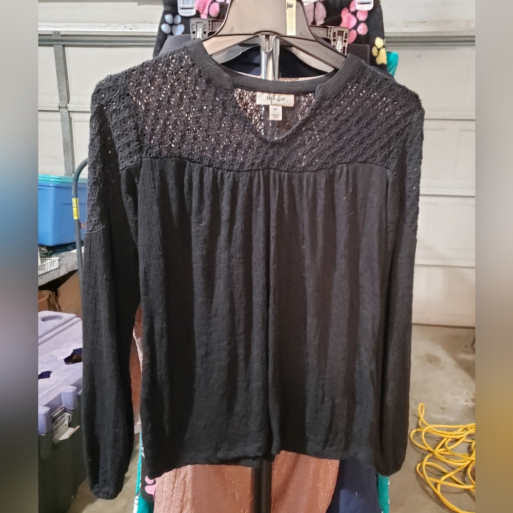 Black Lace Formal Top XS-S